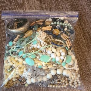 4-5 pound bag of jewelry and beads.